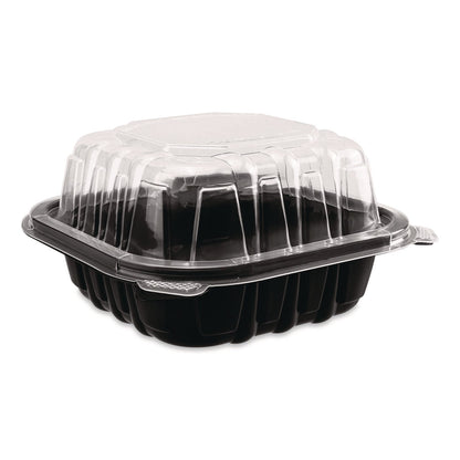 karat-r-polypropylene-plastic-hinged-container-6-x-6-x-3-black-clear-plastic-50-pack-6-packs-carton-krtfpphc66pp1c_6