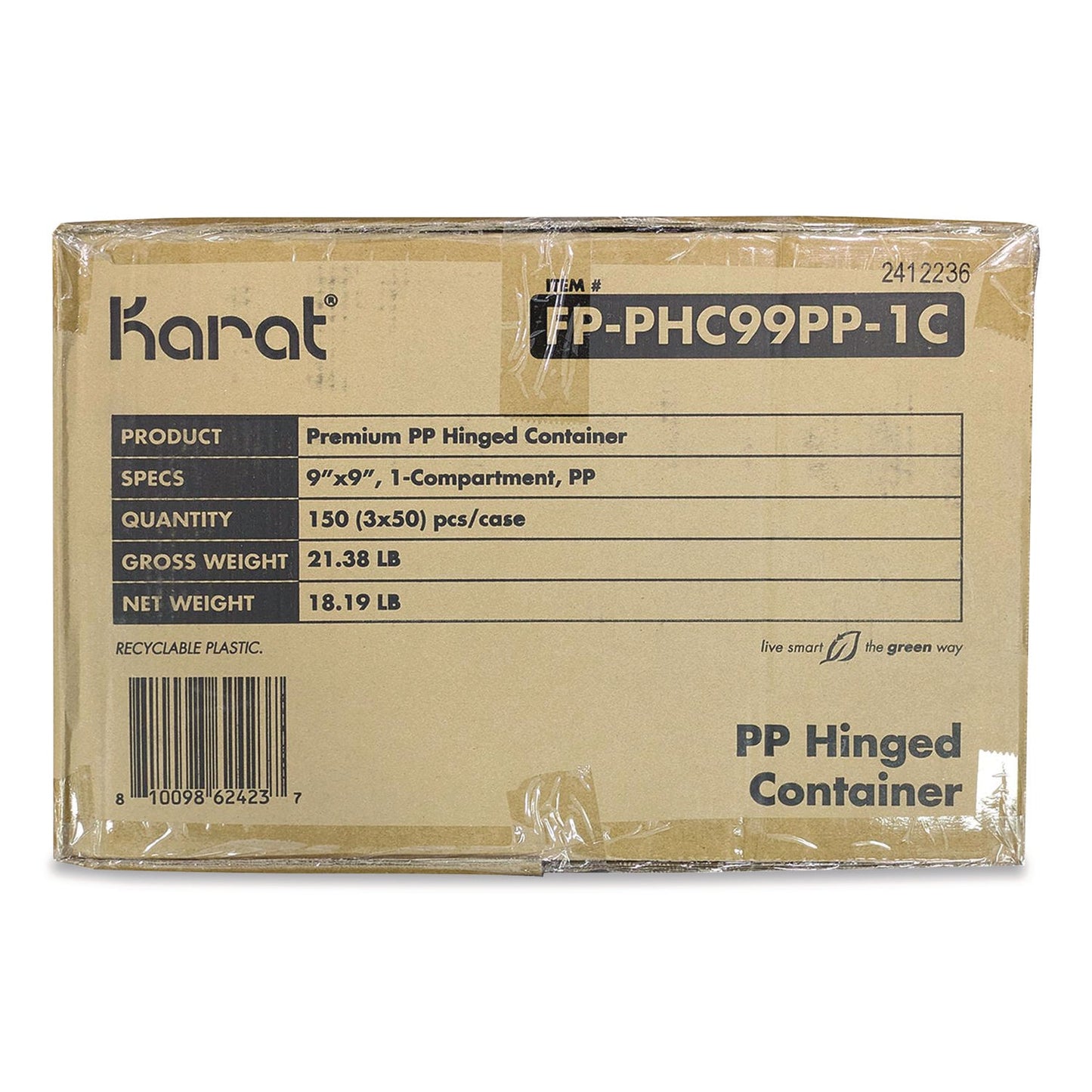 karat-r-polypropylene-plastic-hinged-container-9-x-9-x-3-black-clear-plastic-50-pack-3-packs-carton-krtfpphc99pp1c_7