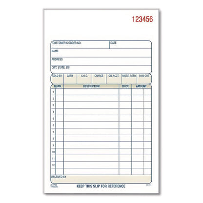 Adams® Multipart Sales Order Pad, Two-Part Carbonless, 4.19 x 6.69, 50 Forms/Pad, 3 Pads/Pack (ABFDC47053PK)