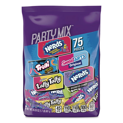 Ferrara® Party Mix Stand-Up Bag, 75 Pieces, Assorted Flavors, 1.7 lb Bag (SWVFER07938)
