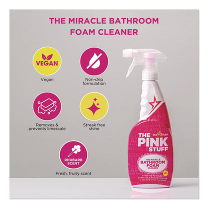 The Pink Stuff The Miracle Bathroom Foam Cleaner, Fruity Scent, 25.4 oz Trigger Spray Bottle (RST823787)