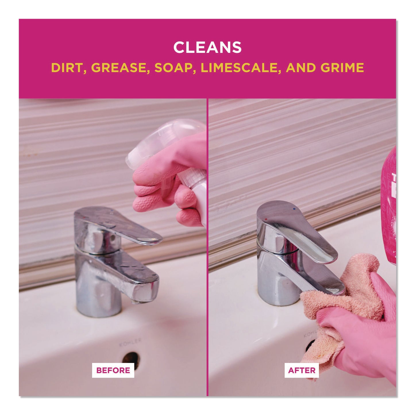 The Pink Stuff The Miracle Bathroom Foam Cleaner, Fruity Scent, 25.4 oz Trigger Spray Bottle (RST823787)