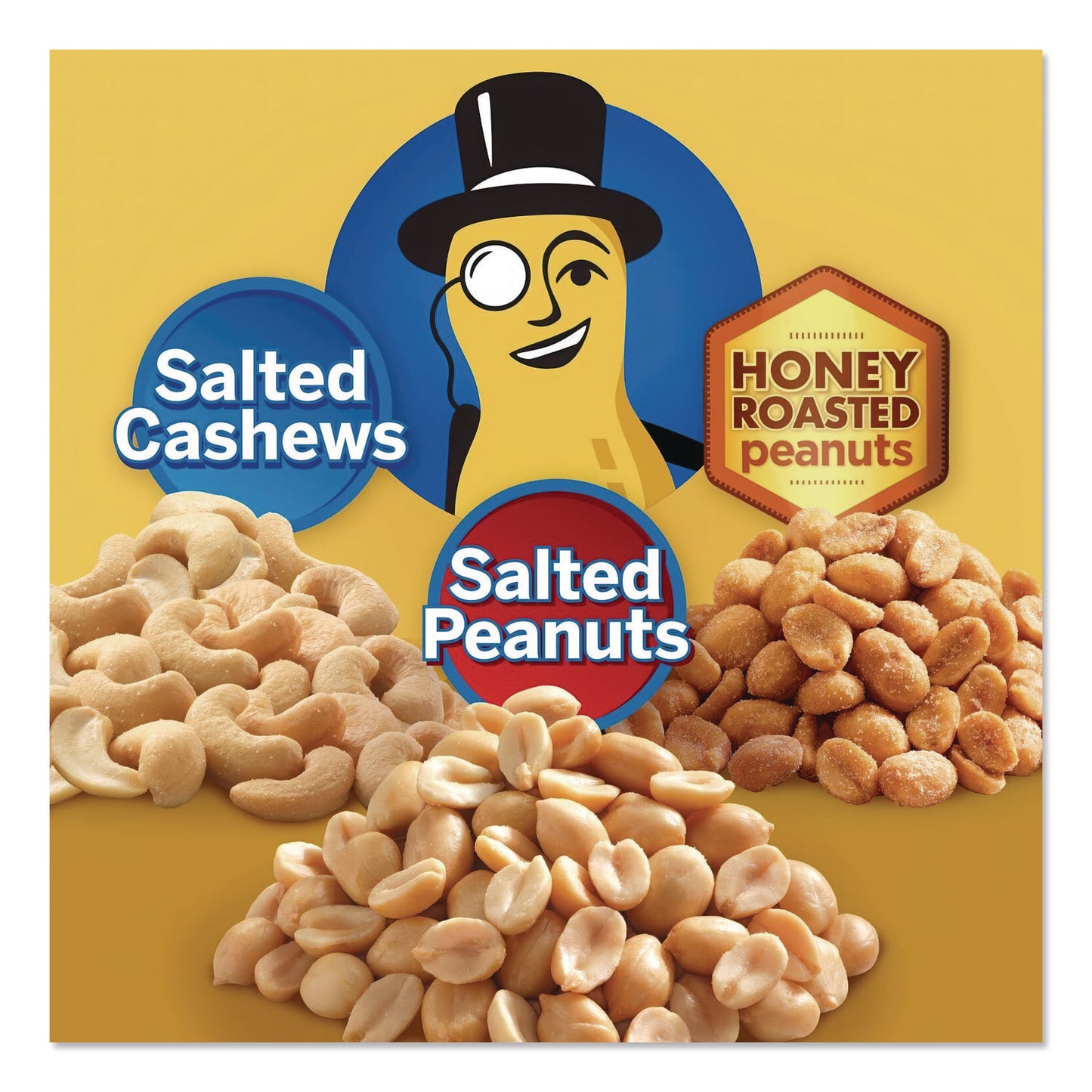 Planters® Salted Nuts Variety Pack, Assorted Flavors, 1.5 oz/1.75 oz Packs, 24/Carton (PTN884624)