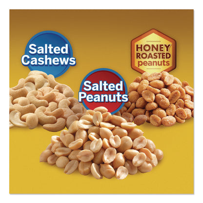 Planters® Salted Nuts Variety Pack, Assorted Flavors, 1.5 oz/1.75 oz Packs, 24/Carton (PTN884624)