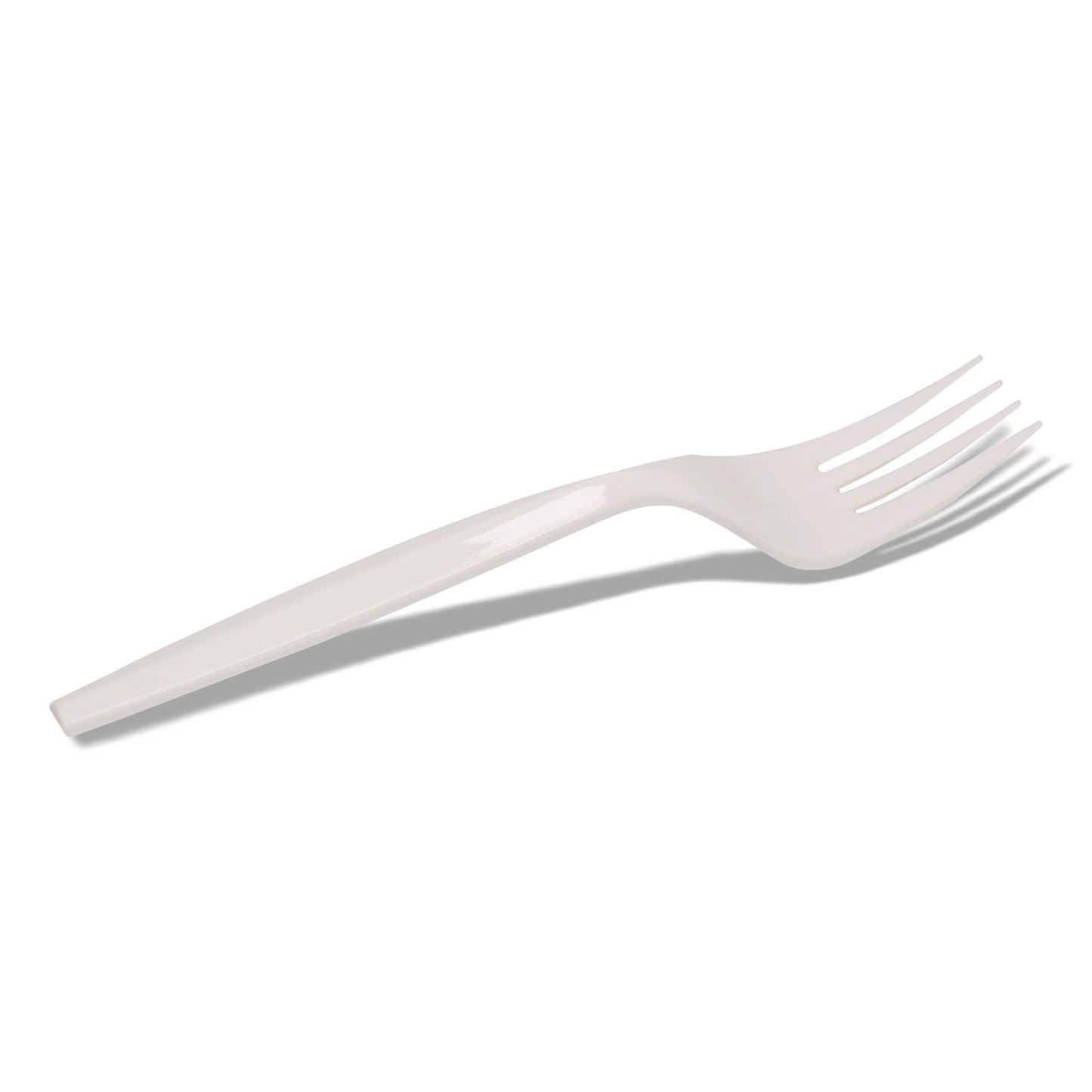 Dixie® Mediumweight Polypropylene Cutlery, Individually Wrapped, Fork, Plastic, White, 1,000/Carton (DXEFMP23C)