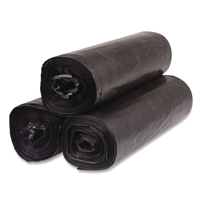Inteplast Group Low-Density Commercial Can Liners, 60 gal, 1.15 mil, 38 x 58, Black, Interleaved Roll, 25 Bags/Roll, 4 Rolls/Carton (IBSSLW3858SPK)