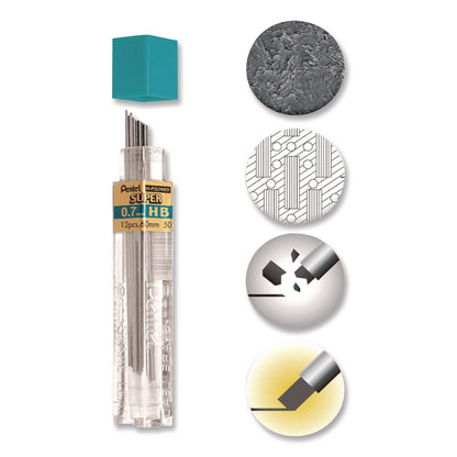 pentel-r-super-hi-polymer-lead-refill-0-7-mm-hb-black-36-pack-penl50bp3hbk6pk_2