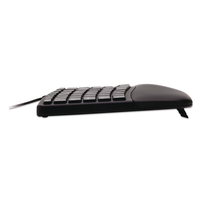 Kensington® Pro Fit Ergo Wired Keyboard, Black (KMW75400)