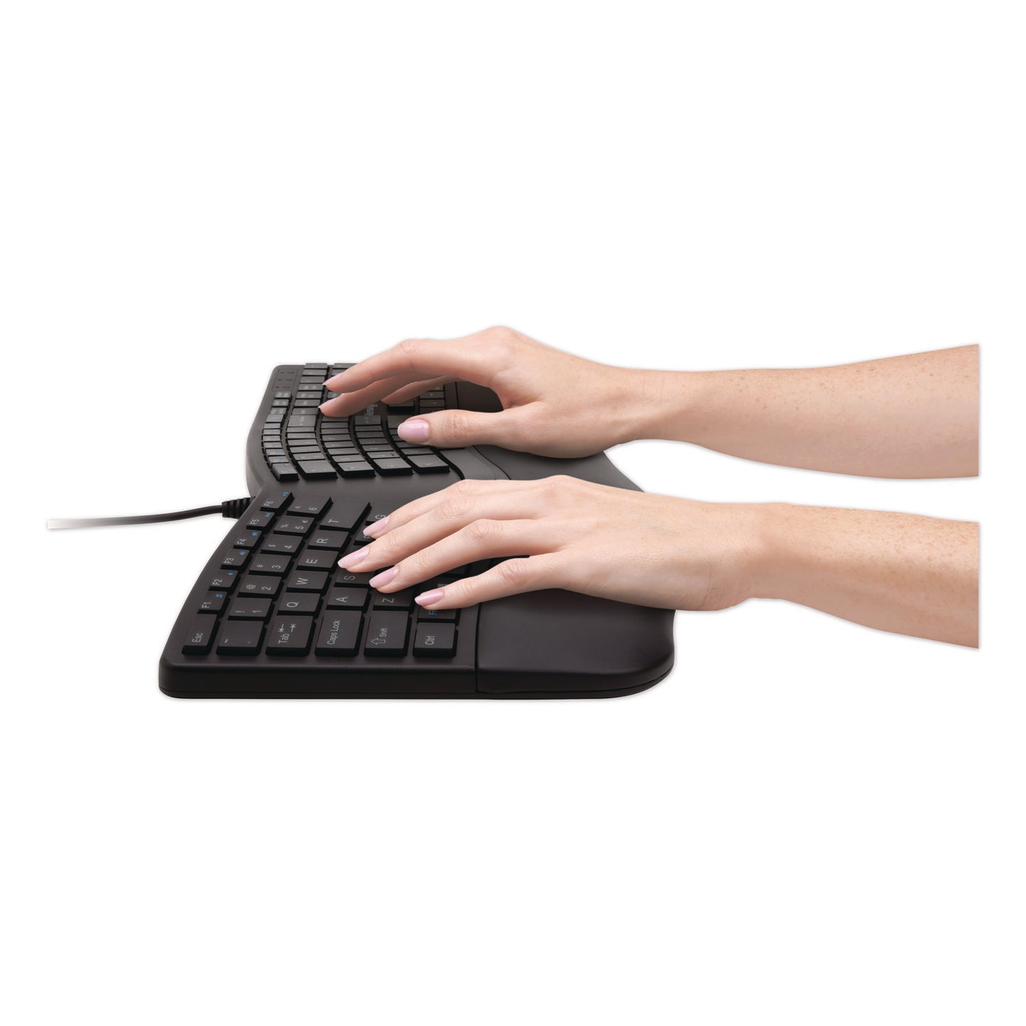 Kensington® Pro Fit Ergo Wired Keyboard, Black (KMW75400)