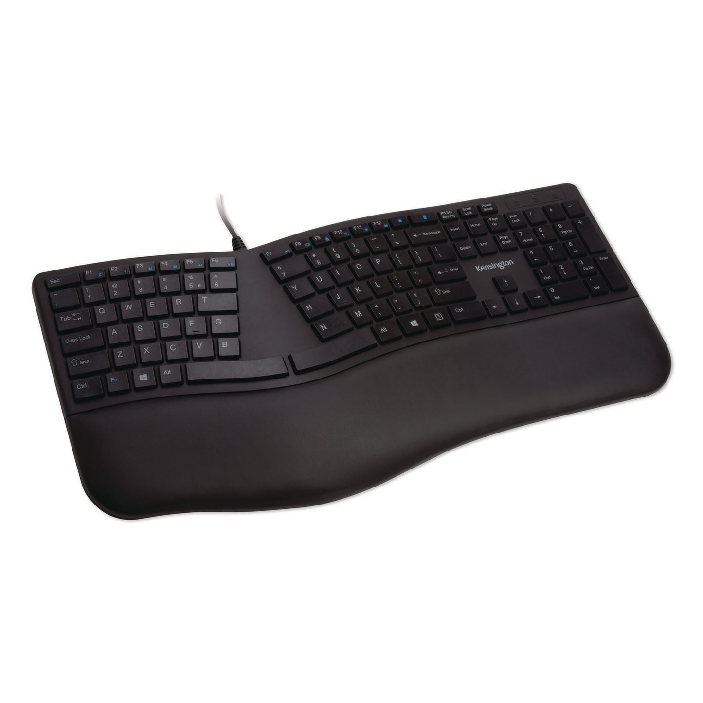 Kensington® Pro Fit Ergo Wired Keyboard, Black (KMW75400)