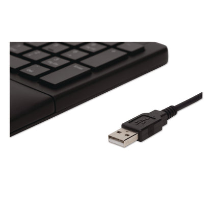 Kensington® Pro Fit Ergo Wired Keyboard, Black (KMW75400)