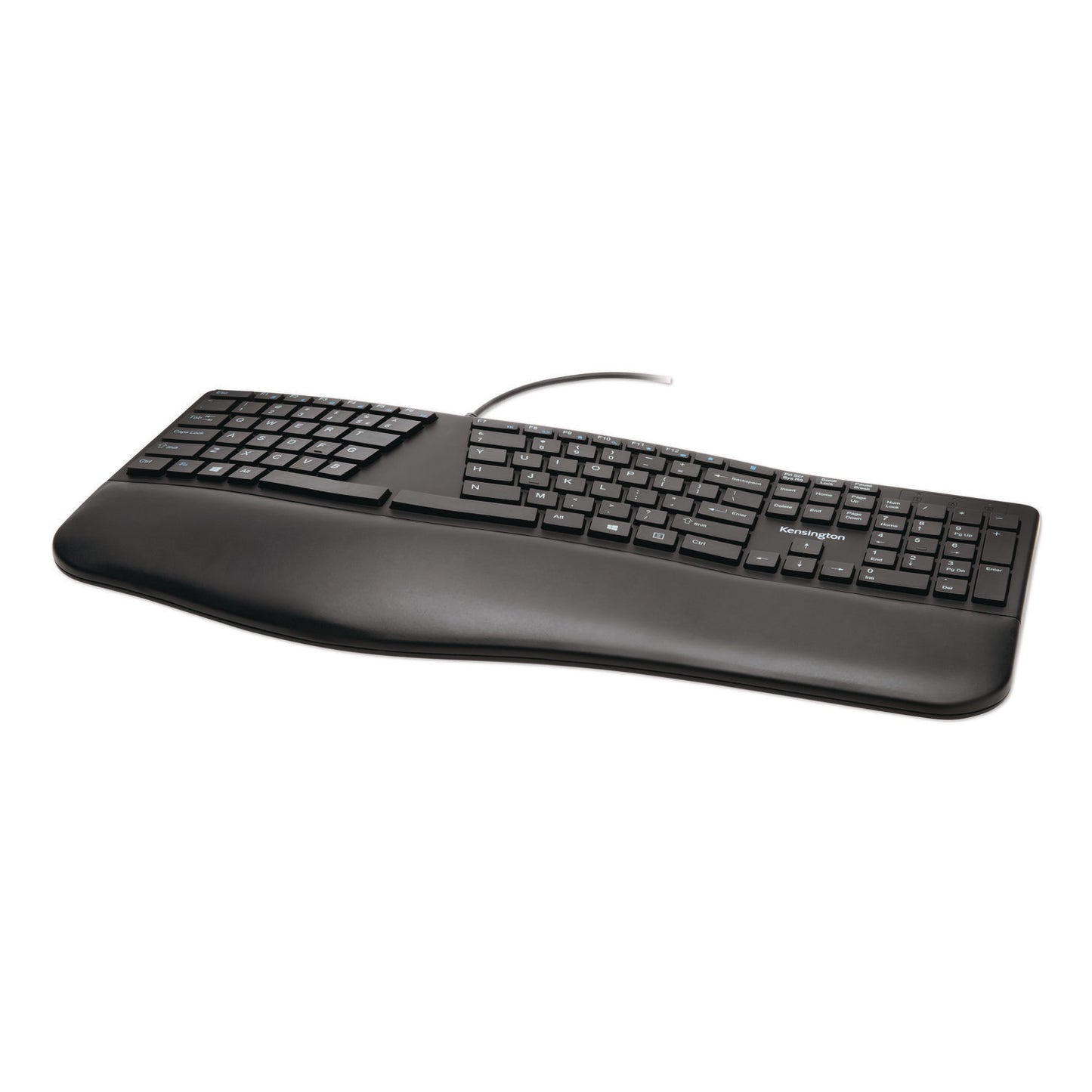Kensington® Pro Fit Ergo Wired Keyboard, Black (KMW75400)