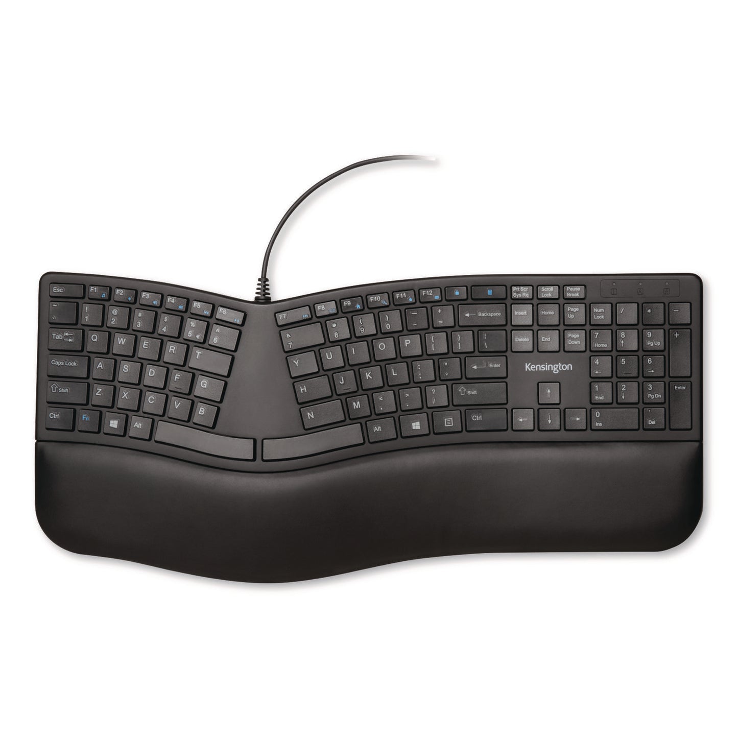 Kensington® Pro Fit Ergo Wired Keyboard, Black (KMW75400)