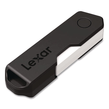 Lexar™ Twist Turn2 USB 2.0 Flash Drive, 128 GB, Black (LXR24388081)