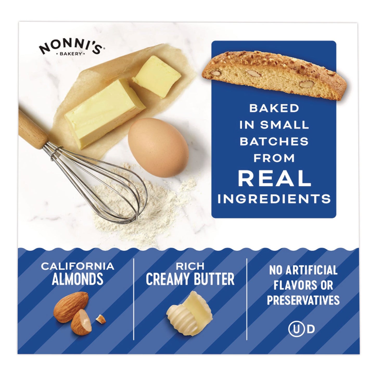 Nonni's® Biscotti, Classic Almond, 0.69 oz Individually Wrapped, 25/Pack (NONNSD197721)