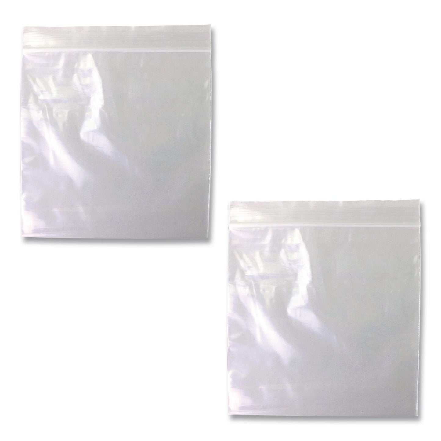 Fantapak Reloc Zippit Plastic Zipper Bags, 6" x 6", Clear, 1,000/Box (MGPMGZ2P0606)