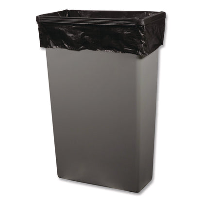 Heritage High-Density Waste Can Liners, 33 gal, 16 mic, 33 x 40, Black, Roll, 250/Carton (HERZ6640VKR01)