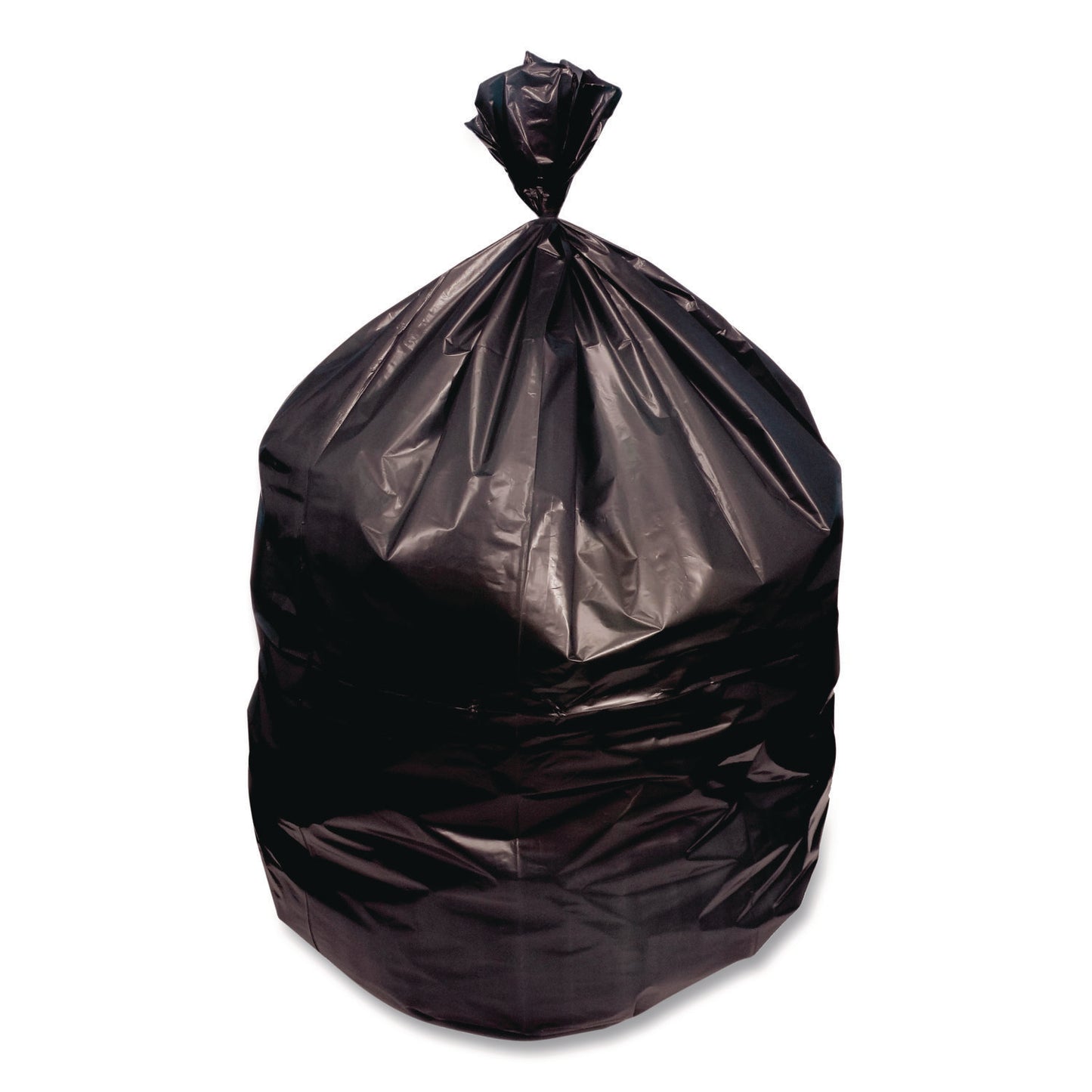 Heritage High-Density Waste Can Liners, 33 gal, 16 mic, 33 x 40, Black, Roll, 250/Carton (HERZ6640VKR01)