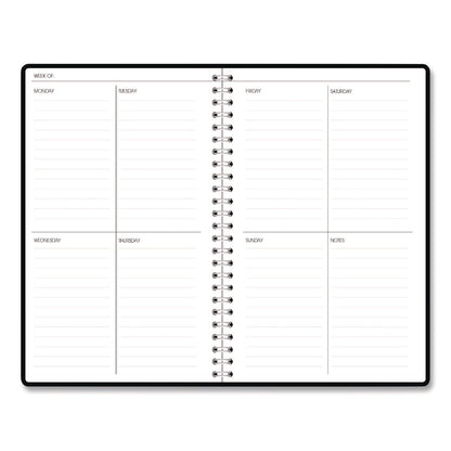 House of Doolittle™ Recycled Non-Dated Monthly/Weekly Planner, Abstract Faces, Black/White Cover, Undated (HOD212141)
