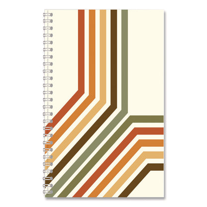 House of Doolittle™ Recycled Non-Dated Monthly/Weekly Planner, 70's Stripes, Multicolor Cover, Undated (HOD212142)