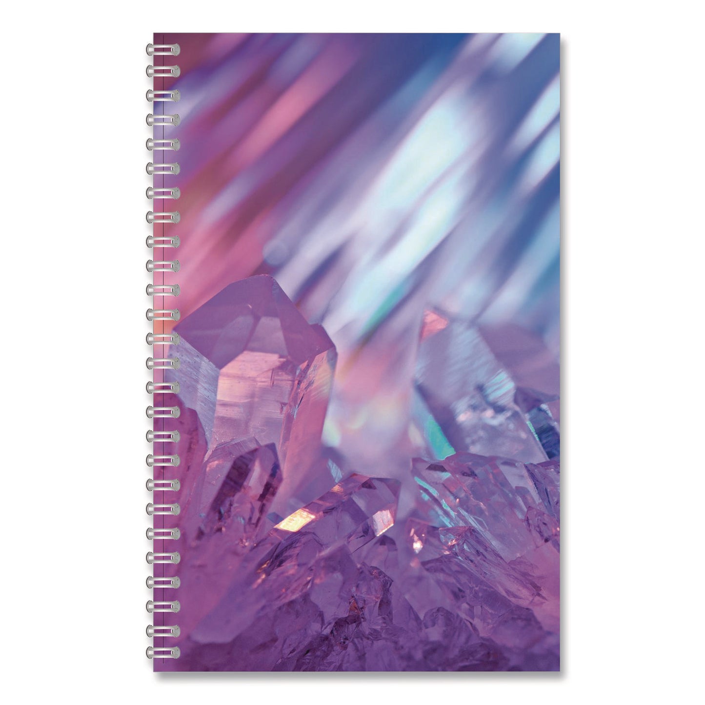 House of Doolittle™ Recycled Non-Dated Monthly/Weekly Planner, Crystals, Blue/Pink/White Cover, Undated (HOD212143)