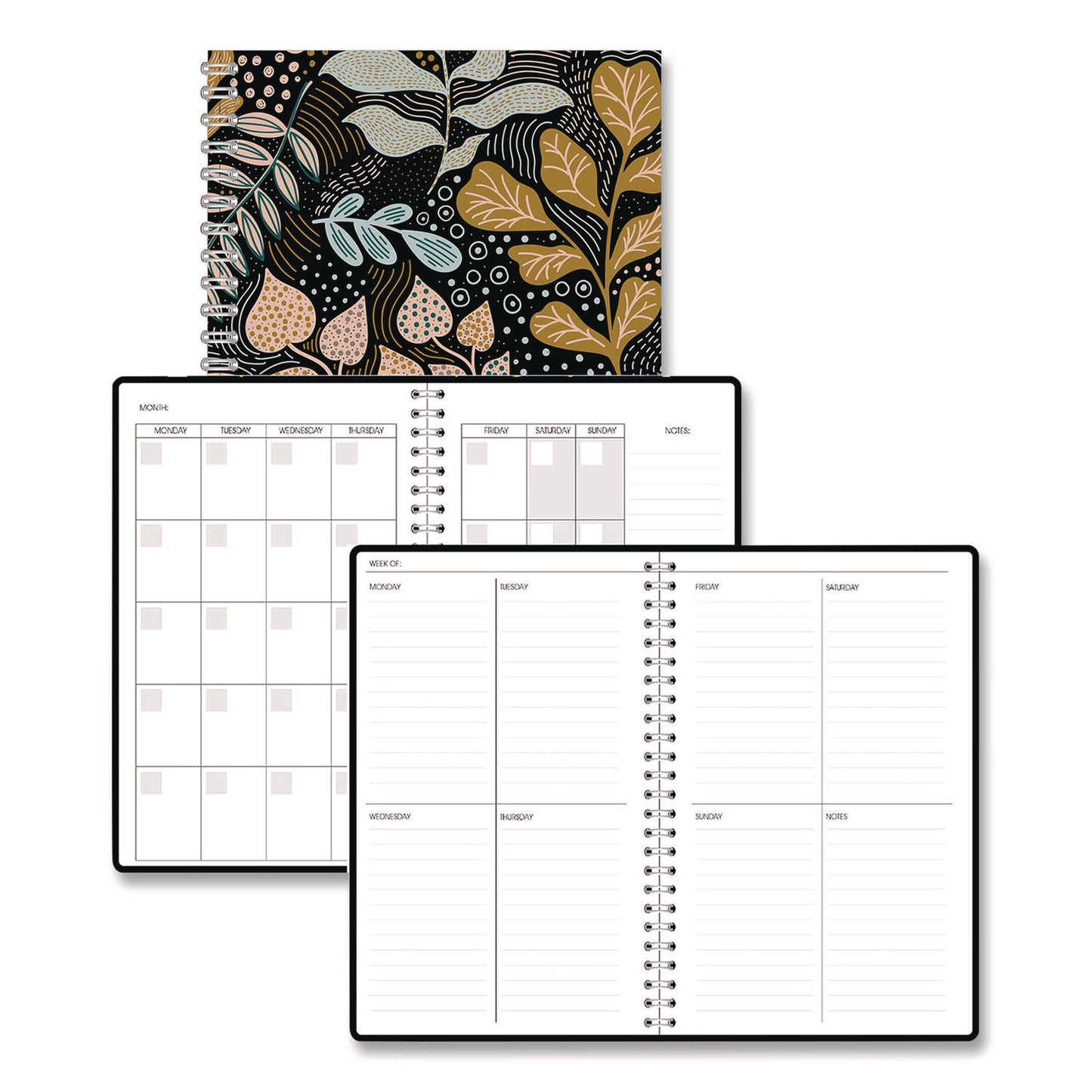 House of Doolittle™ Recycled Non-Dated Monthly/Weekly Planner, Fall Floral, Multicolor Cover, Undated (HOD212147)