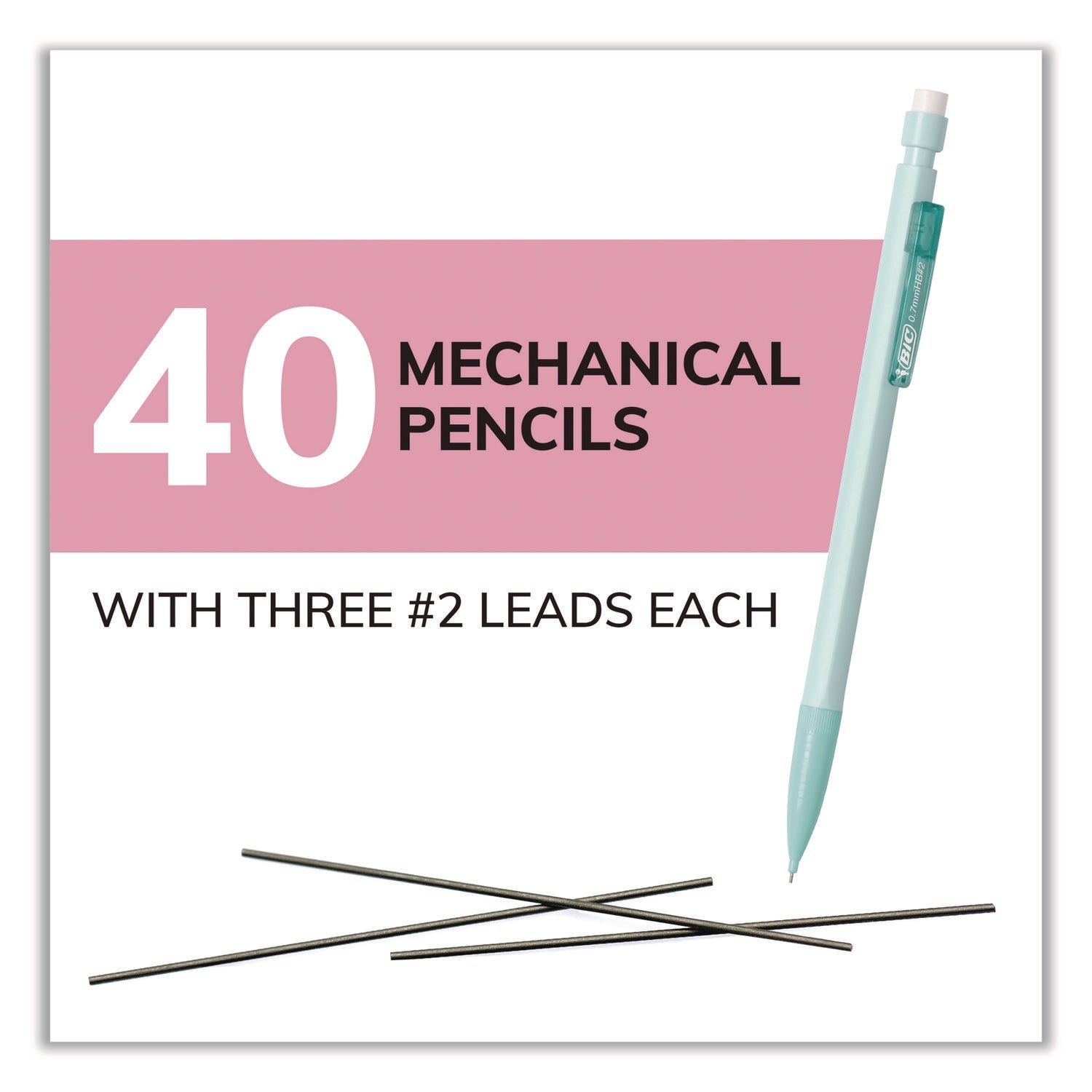 bic-r-xtra-smooth-mechanical-pencil-hb-2-black-lead-assorted-pastel-color-barrels-40-pack-bicmp40txblk_2