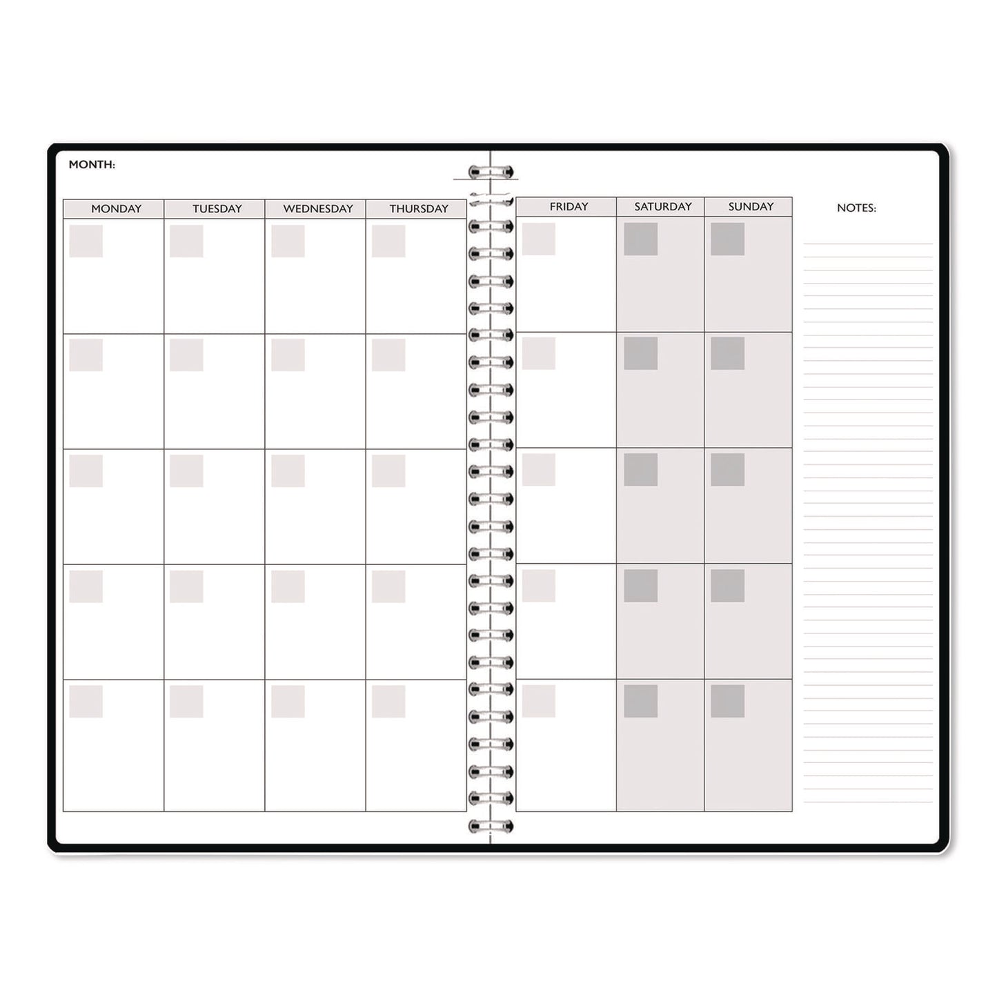 House of Doolittle™ Recycled Non-Dated Monthly/Weekly Planner, Gold and Smoke, Multicolor Cover, Undated (HOD212148)