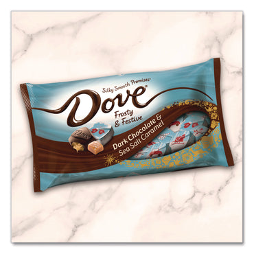 Dove® Chocolate Promises Frosty and Festive Dark Chocolate and Sea Salt Caramel Candy, 7.94 oz Bag (DOEMMM59122)