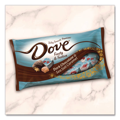 Dove® Chocolate Promises Frosty and Festive Dark Chocolate and Sea Salt Caramel Candy, 7.94 oz Bag (DOEMMM59122)