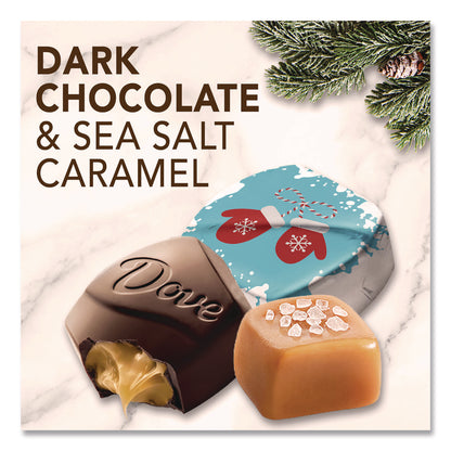 Dove® Chocolate Promises Frosty and Festive Dark Chocolate and Sea Salt Caramel Candy, 7.94 oz Bag (DOEMMM59122)