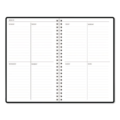 House of Doolittle™ Recycled Non-Dated Monthly/Weekly Planner, Black and White Floral, Black/White Cover, Undated (HOD212149)