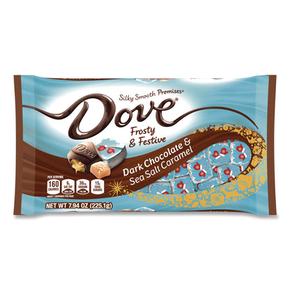 Dove® Chocolate Promises Frosty and Festive Dark Chocolate and Sea Salt Caramel Candy, 7.94 oz Bag (DOEMMM59122)