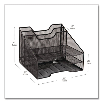 mind-reader-metal-mesh-vertical-file-holder-paper-tray-desktop-organizer-2-tier-5-compartment-letter-size-11-25-x-12-5-x-9-5-black-emsmeshbox5blk_3