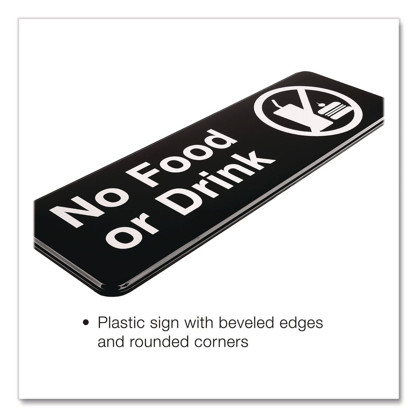 excello-global-products®-no-food-or-drink-wall-sign-9-x-3-black-face-white-graphics-3-pack-exoegphd0267s_3