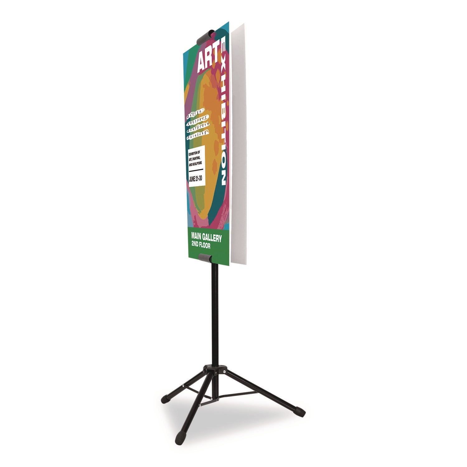 excello-global-products®-blank-floor-sign-stand-holds-posters-up-to-77-26-to-86-tall-black-stand-white-face-exoegphd0523_3