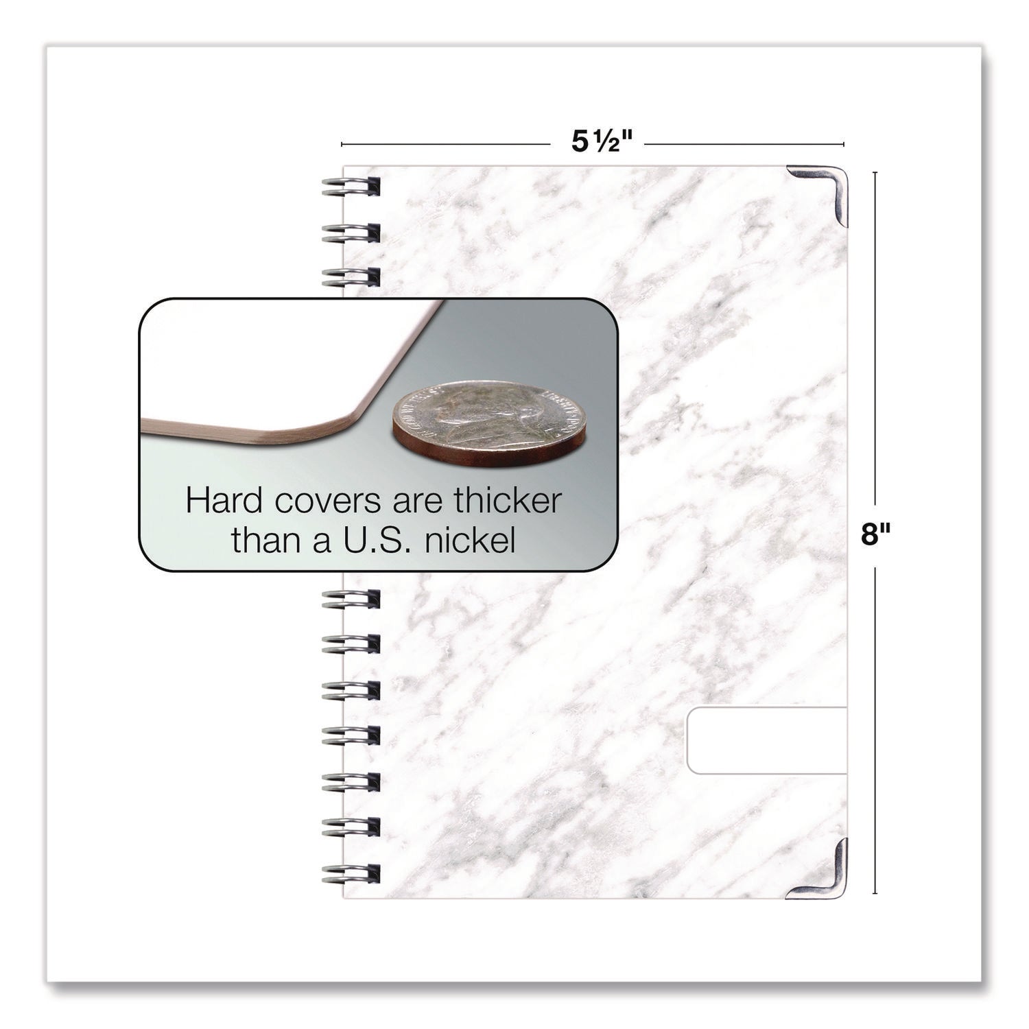 global-printed-products-marble-weekly-monthly-planner-marble-stone-artwork-8-x-5-5-white-gray-silver-cover-14-month-nov-2024-to-dec-2025-gpuspls255804_6