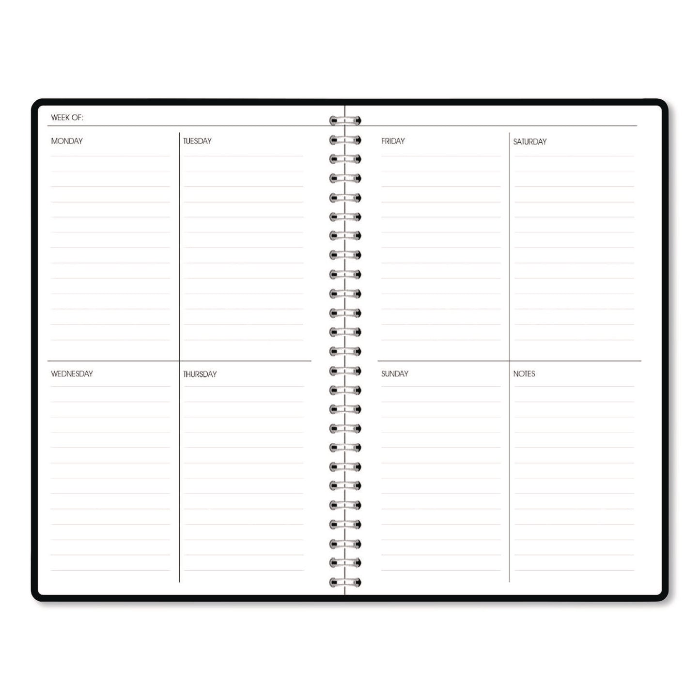 House of Doolittle™ Recycled Non-Dated Monthly/Weekly Planner, Cherry Blossoms, Black/White Cover, Undated (HOD212152)