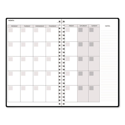 House of Doolittle™ Recycled Non-Dated Monthly/Weekly Planner, Cherry Blossoms, Black/White Cover, Undated (HOD212152)