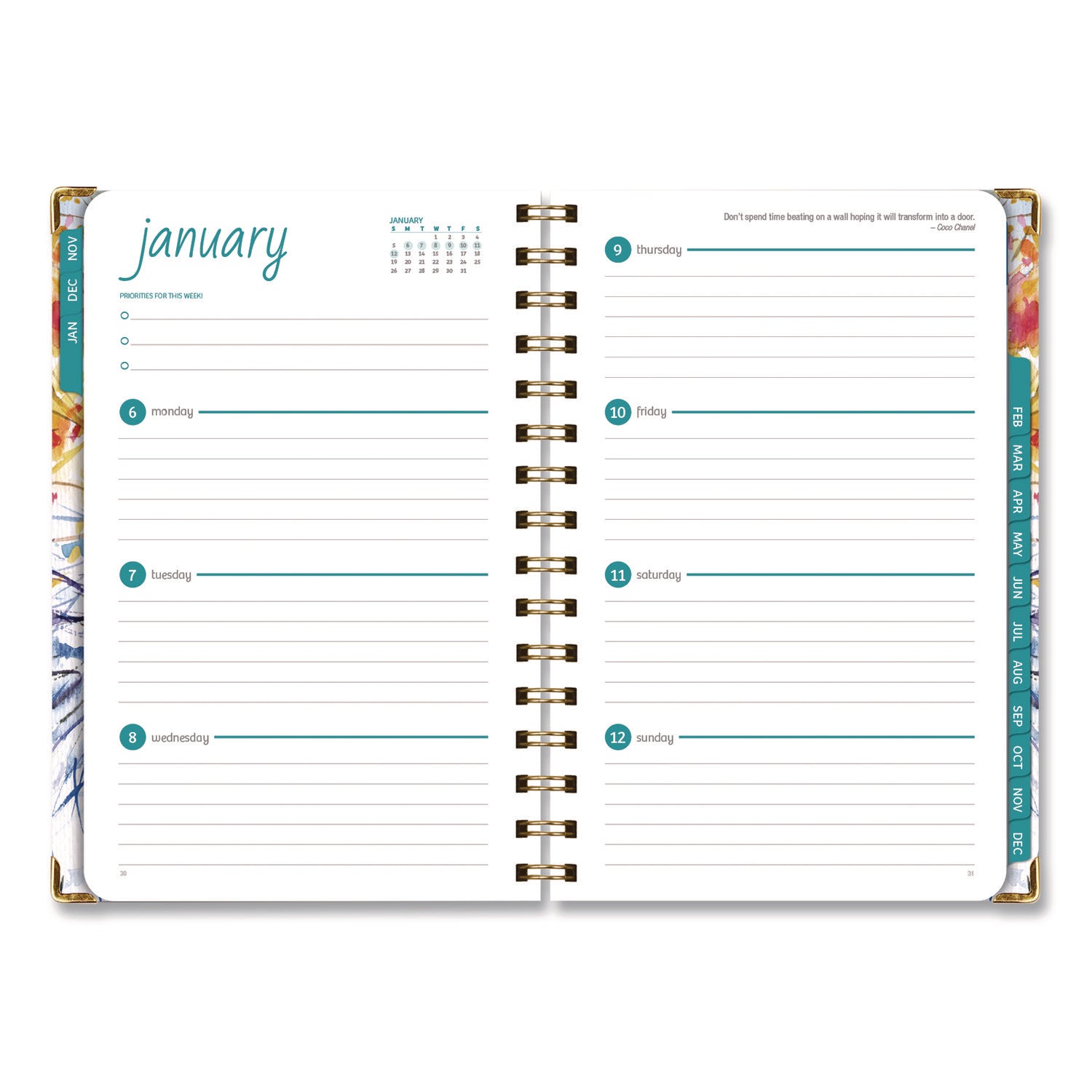 global-printed-products-seasons-tree-weekly-monthly-planner-seasons-tree-artwork-8-x-5-5-multicolor-cover-14-month-nov-2024-to-dec-2025-gpuspls255820_2