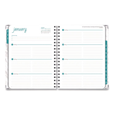 global-printed-products-marble-weekly-monthly-planner-marble-stone-artwork-11-x-8-5-white-gray-silver-cover-14-month-nov-2024-to-dec-2025-gpuspls25851106_2