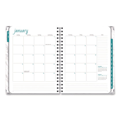 global-printed-products-marble-weekly-monthly-planner-marble-stone-artwork-11-x-8-5-white-gray-silver-cover-14-month-nov-2024-to-dec-2025-gpuspls25851106_3