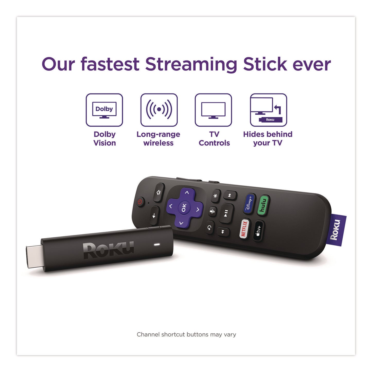 Roku Streaming Stick, Black (ROH3820R2)