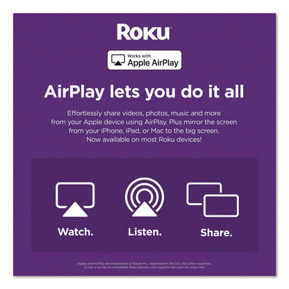 Roku Streaming Stick, Black (ROH3820R2)