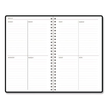 House of Doolittle™ Recycled Non-Dated Monthly/Weekly Planner, Flower Tiles, Tan/Black/White Cover, Undated (HOD212145)