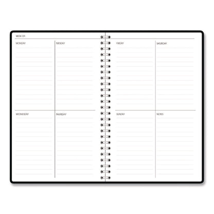 House of Doolittle™ Recycled Non-Dated Monthly/Weekly Planner, Flower Tiles, Tan/Black/White Cover, Undated (HOD212145)