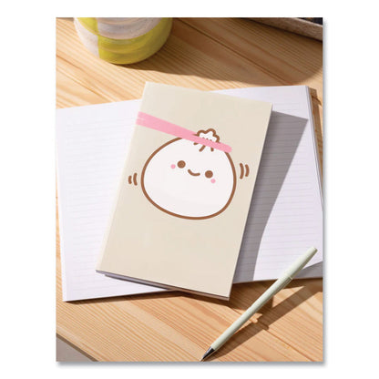 denik-smoko-lil-b-dumpling-layflat-notebook-1-subject-medium-college-rule-tan-white-pink-cover-72-8-x-5-sheets-dnklfc1887l_4