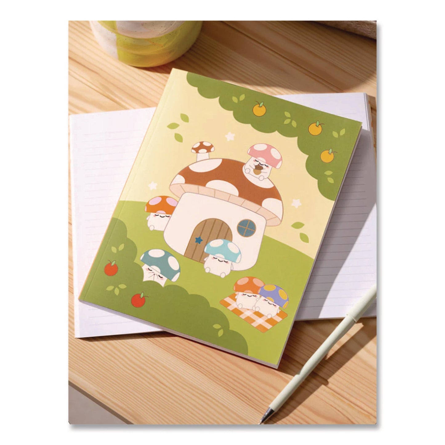 denik-smoko-mushroom-garden-layflat-notebook-1-subject-medium-college-rule-green-tan-red-cover-72-8-x-5-sheets-dnklfc1888l_3