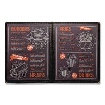 excello-global-products-r-menu-holder-for-8-5-x-11-menus-portrait-orientation-4-view-9-6-x-11-9-clear-black-silver-exosplsmenu41pk_2