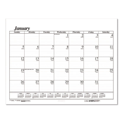 house-of-doolittle™-recycled-economy-monthly-desk-pad-calendar-22-x-17-white-black-sheets-12-month-jan-to-dec-2025-hod12625_1